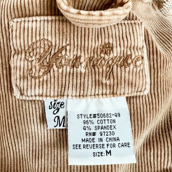 Women's Younique Corduroy Jacket | Short | Tan | Size Medium | Cotton/Spandex - Picture 9 of 9